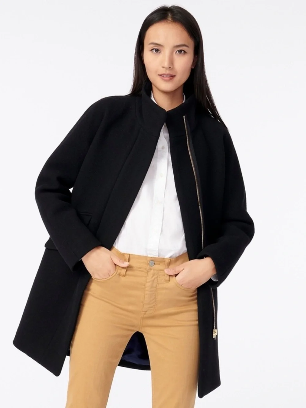 J. Crew Cocoon Italian Stadium Cloth Wool Coat